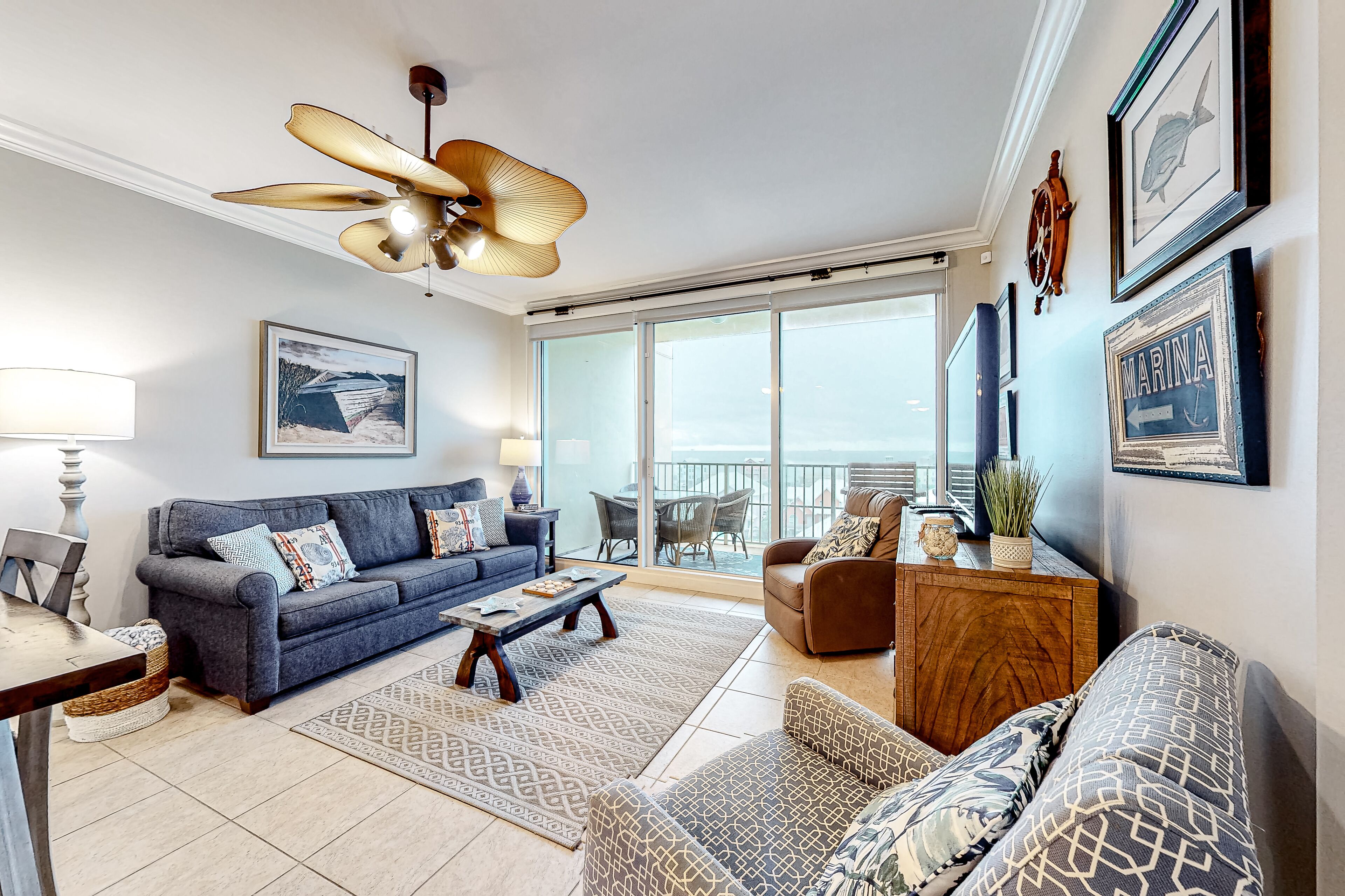 Updated 5th-floor condo with Gulf view, balcony, pool, & hot tub - near beach