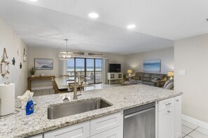 TV - 🌊 Beachfront 2BR Condo with Direct Pool Access – Steps to the Sand, Sleeps 6 - Indian Rocks Beach (Indian Rocks Beach)