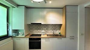 Estudio City, no fumadores, cocina | 1 dormitorio, colchones viscoelásticos, escritorio