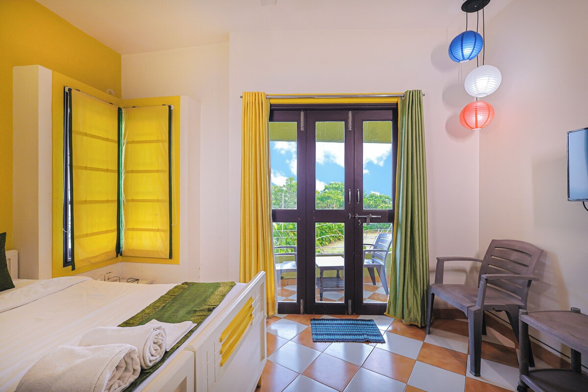 Deluxe kamer, 1 tweepersoonsbed, uitzicht op bergen | Luxe beddengoed, beddengoed