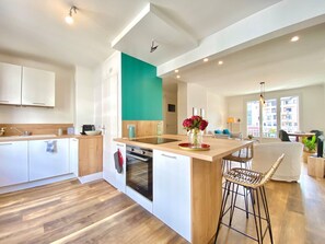 Fridge, oven, dishwasher - Renovated T3 Apt with Balcony & Parking in Annecy Center (Annecy)