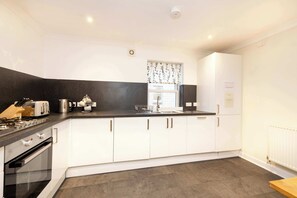 Fridge, oven, stovetop, dishwasher