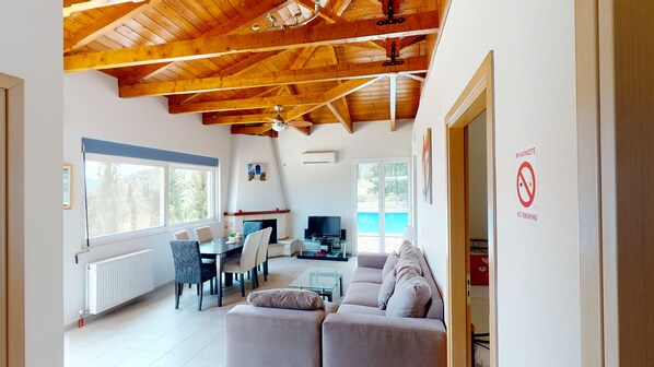 TV, DVD player, stereo