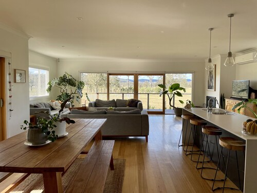 modern family farmhouse with valley views