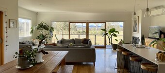 modern family farmhouse with valley views