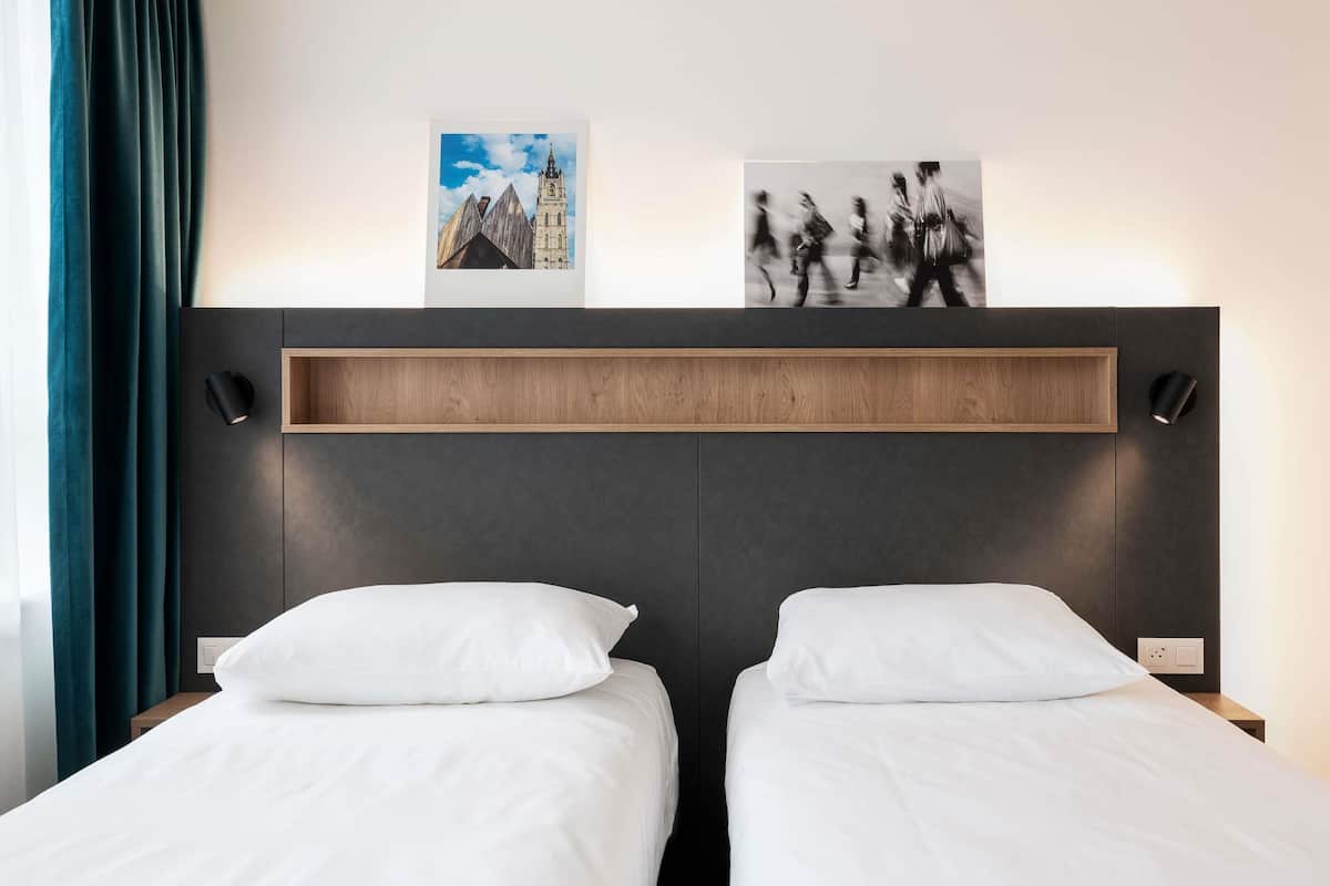 In-room safe, desk, laptop workspace, blackout curtains