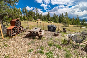 Outdoor dining - BeeHive Bungalow - Gorgeous Lake views and completely updated throughout! (Grand Lake)
