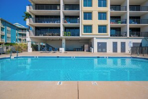 A heated pool