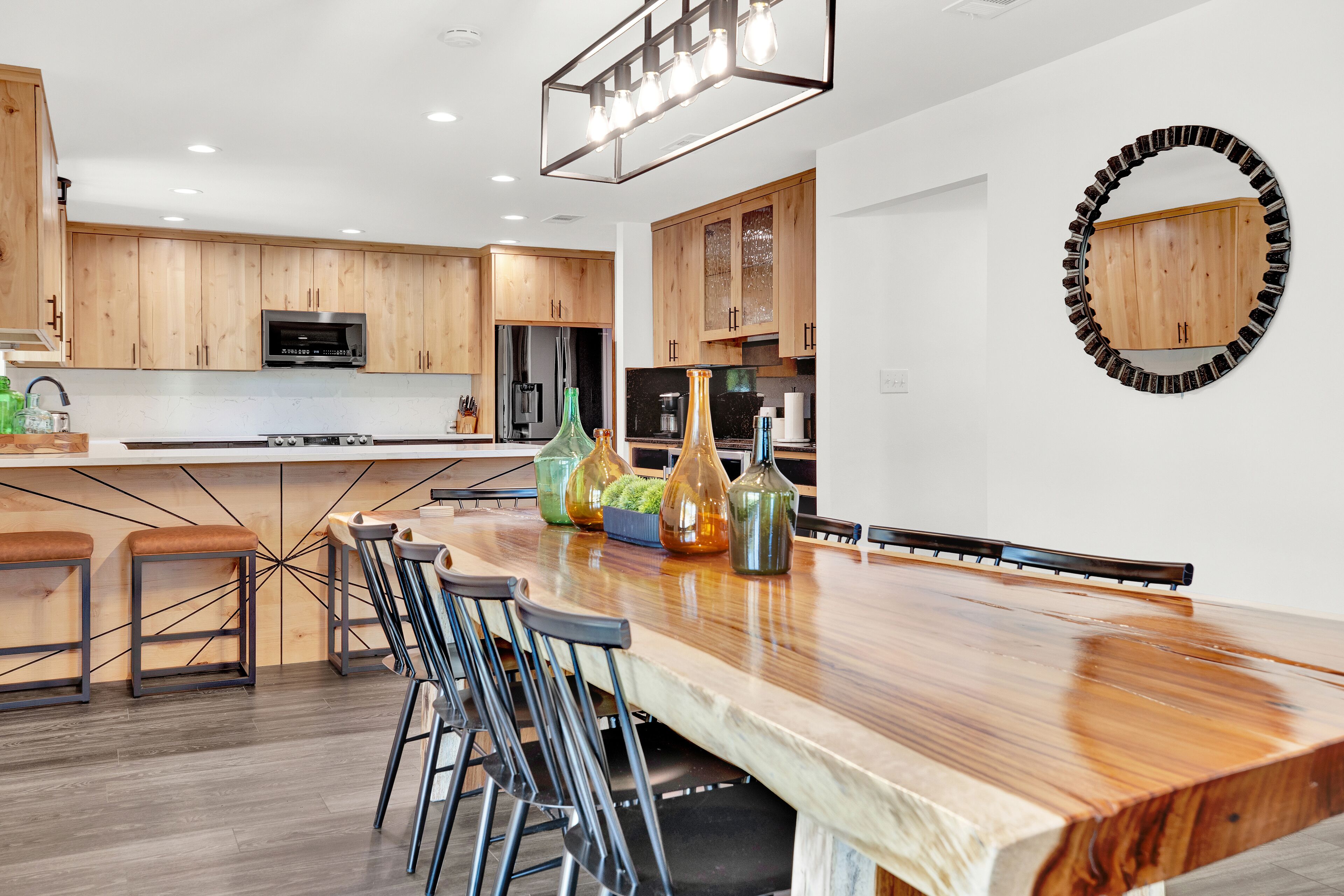 Modern home overlooking Texas Hill Country with private pool, hot tub & decks