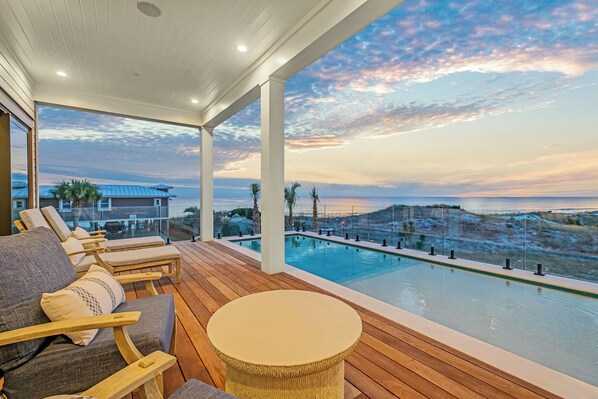 A heated pool