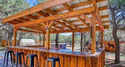 All-season escape with private hot tub, yard, decks & fireplace - dog-friendly