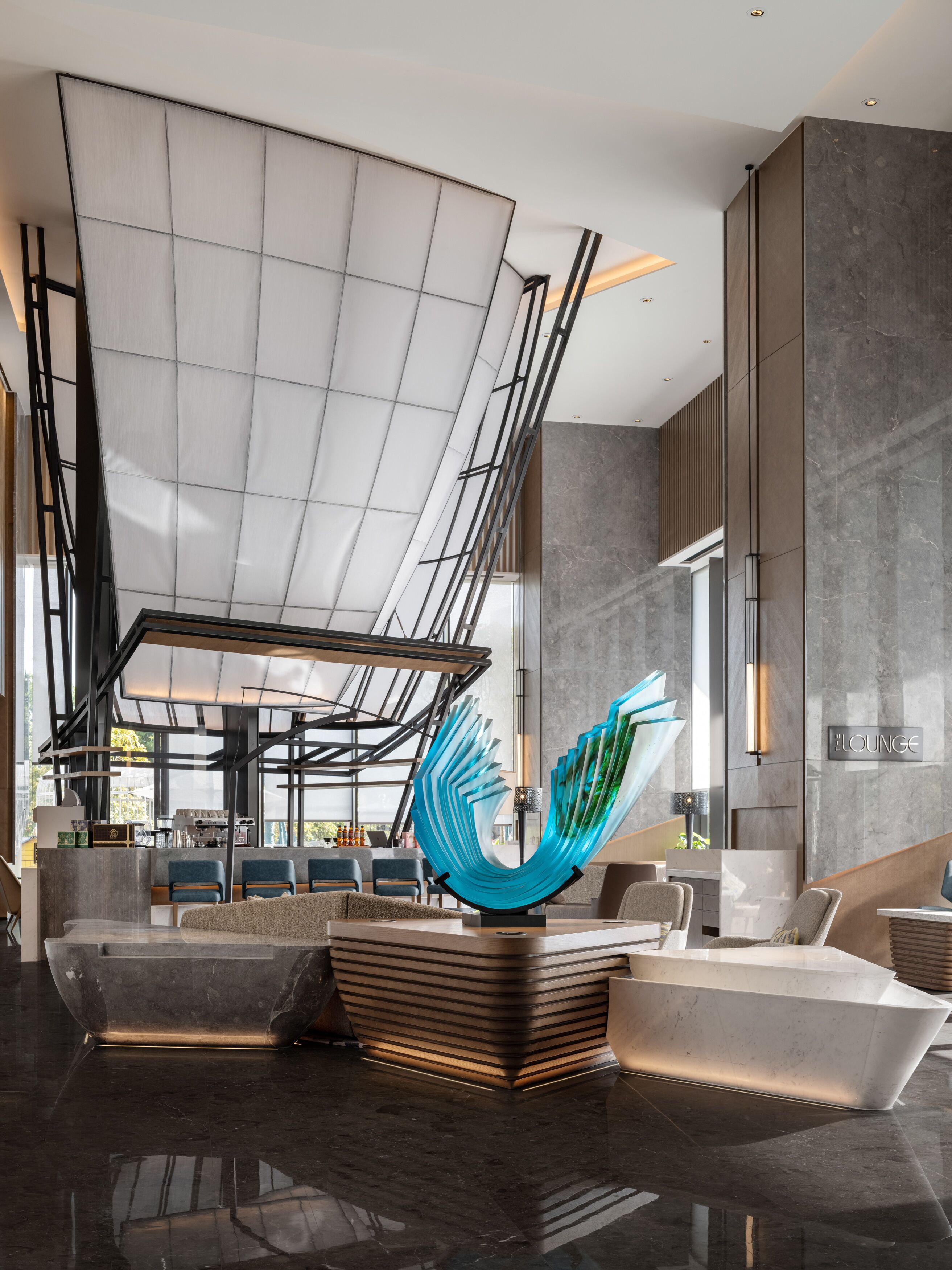 Lobby lounge, beach views, open daily