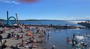 Vlak bij het strand, strandlakens