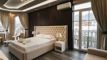 Ropa de cama de alta calidad, colchones con efecto memoria y minibar