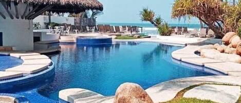 Outdoor pool, a heated pool