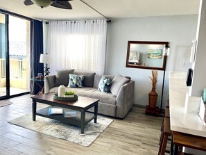 Smart TV, DVD player, books, video library