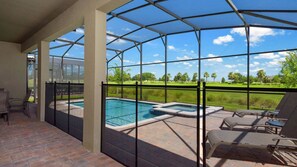 A heated pool