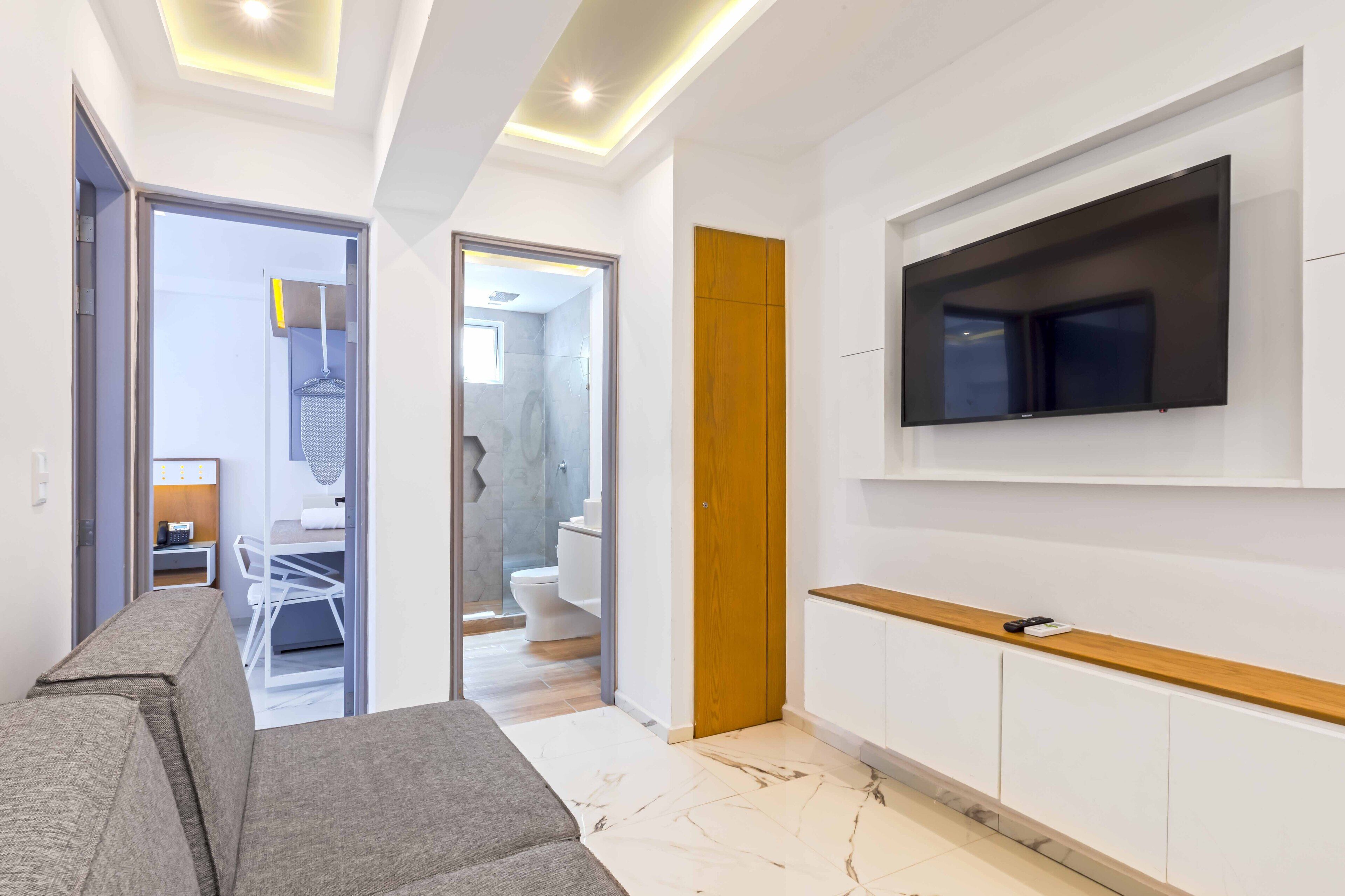 In-room safe, desk, laptop workspace, blackout drapes