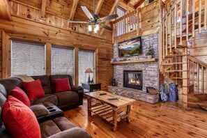 Smart TV, chimenea y futbolito 