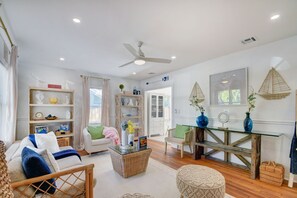 Smart TV, fireplace, video games