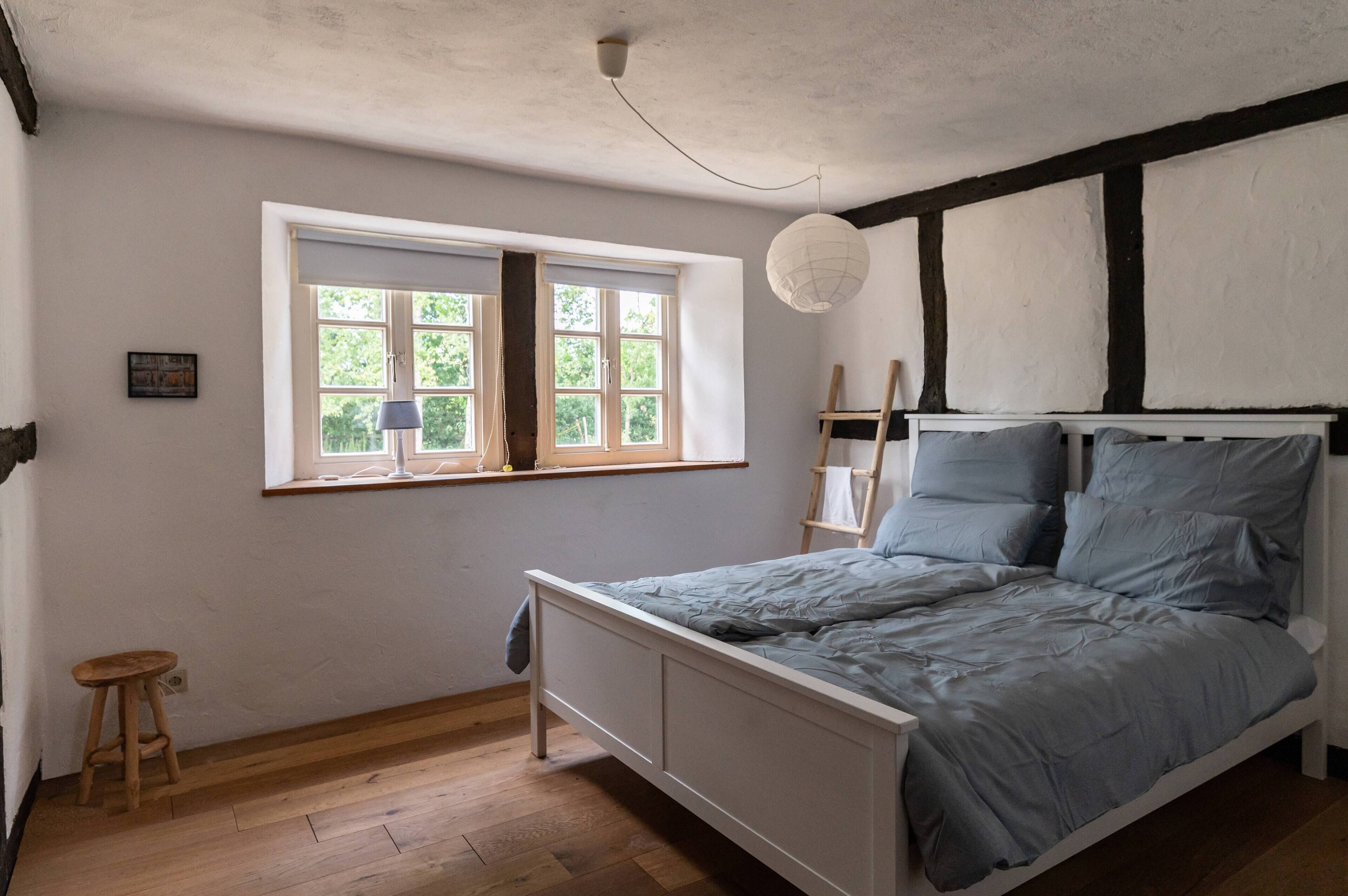 Landromantik unter Reet - Ferienhaus mit großem Garten, Grillecke, Sauna, Kamin