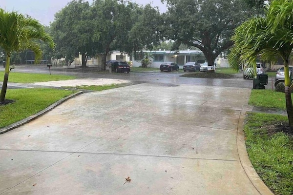 huge driveway
