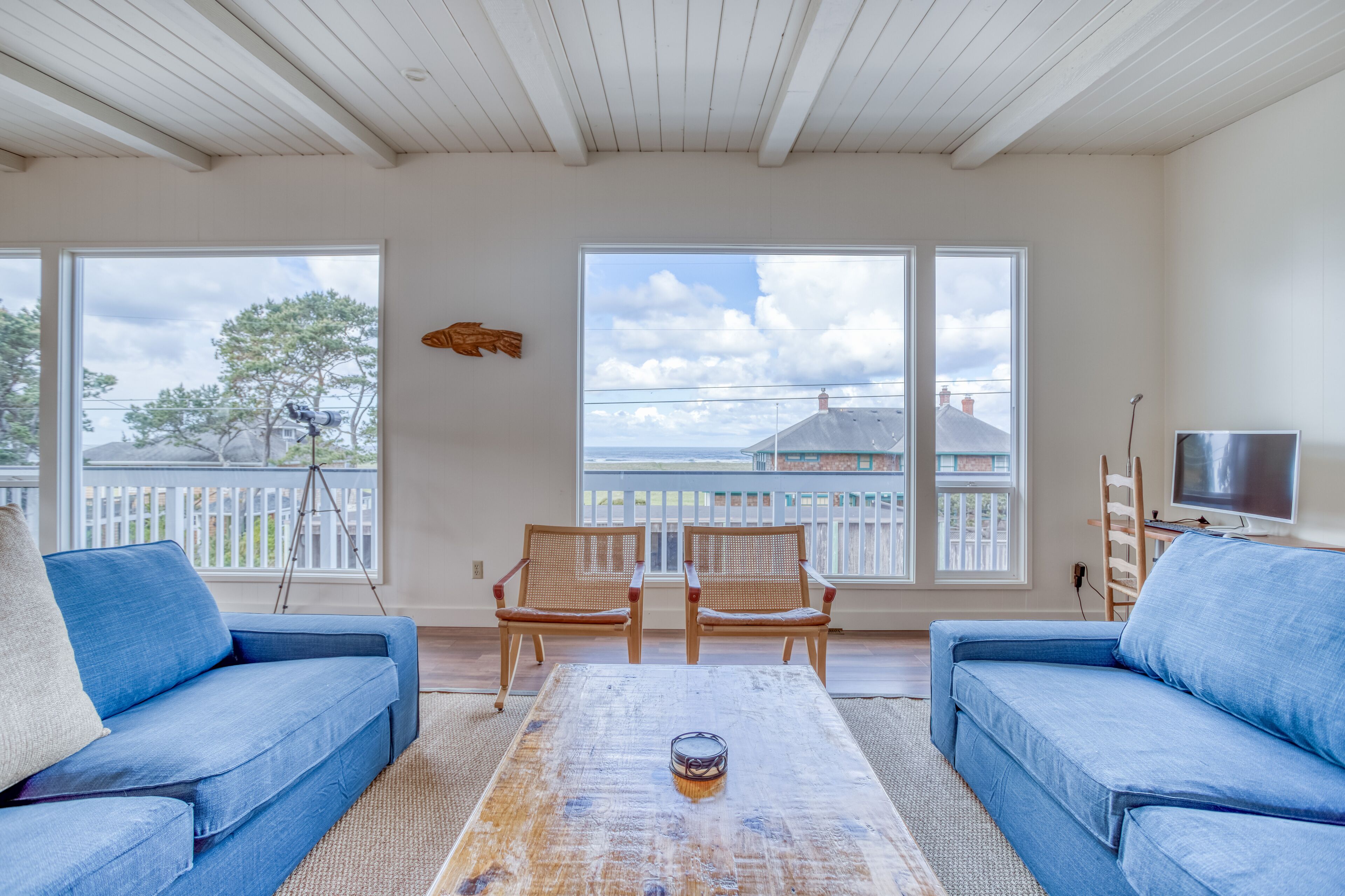 Panoramic Ocean Views, Private Patio w/ Fire Table, TV Room, Modern Updates.