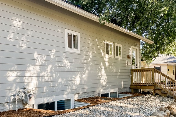 View of house & front door.
