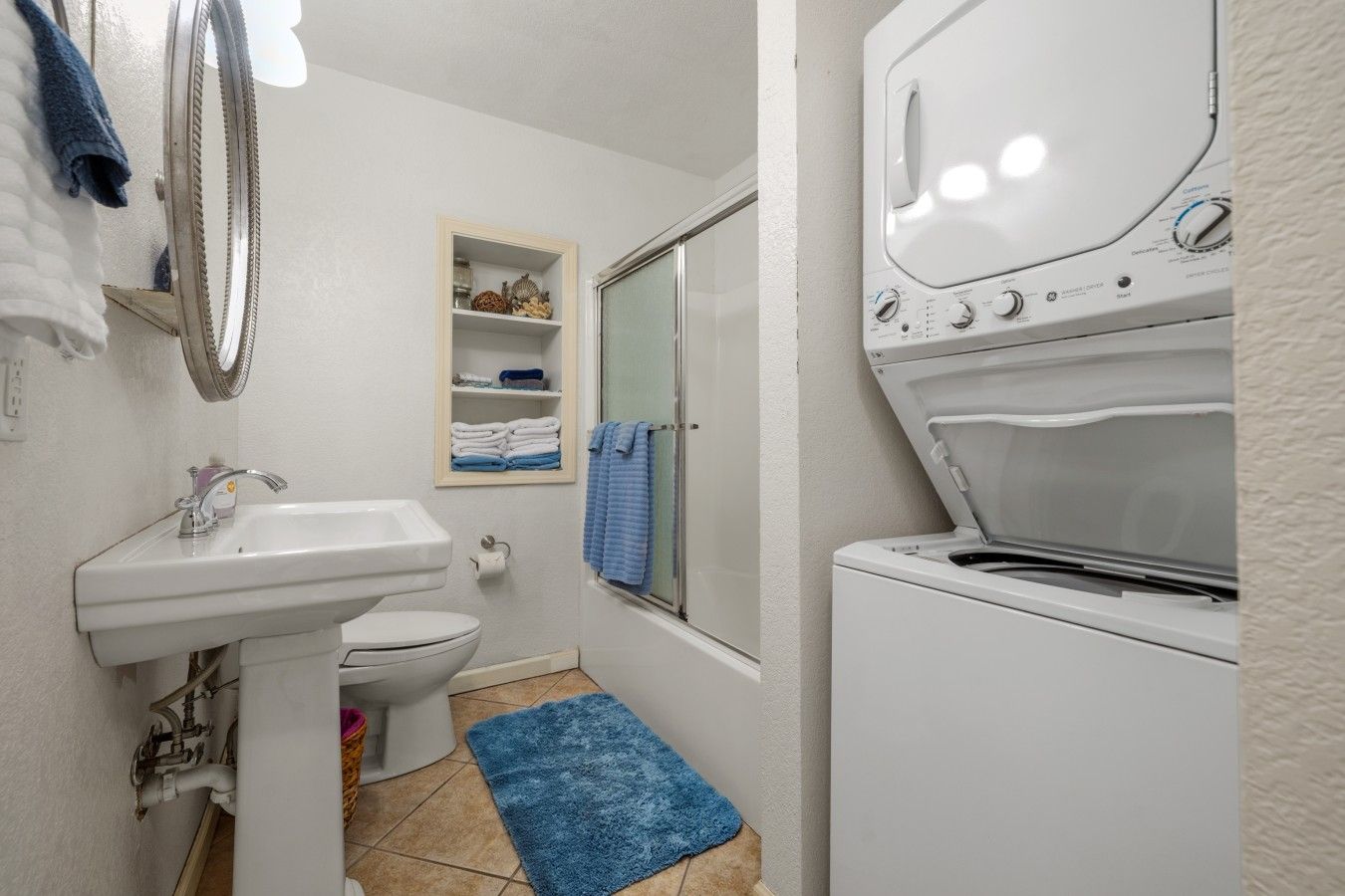 Hair dryer, towels
