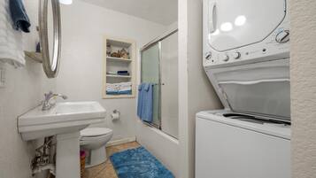 Hair dryer, towels