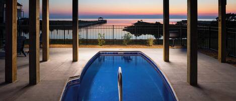 Outdoor pool, a heated pool