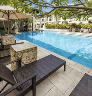 Outdoor pool, a heated pool - Luxury Balinese Resort (Casuarina)