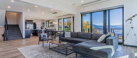 Smart TV, fireplace, DVD player, books