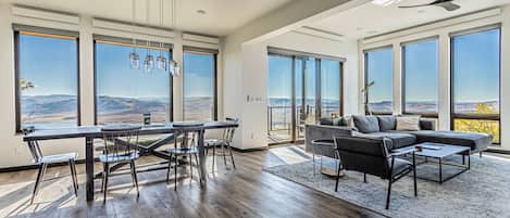 Smart TV, chimenea, reproductor de DVD y libros