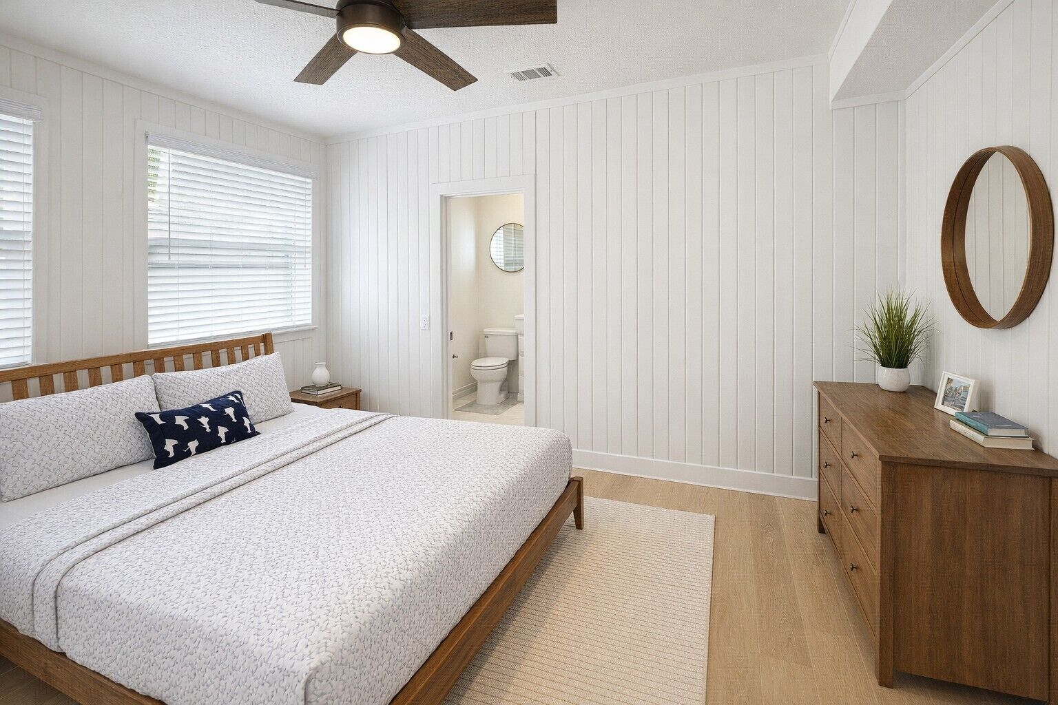 1 bedroom, desk, iron/ironing board, travel crib