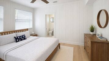 1 bedroom, desk, iron/ironing board, travel crib