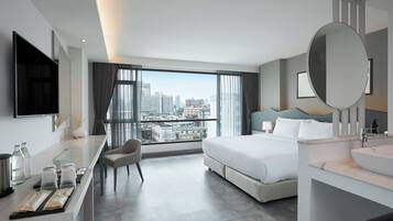 Superior Double Room, City View | In-room safe, blackout curtains, soundproofing, iron/ironing board