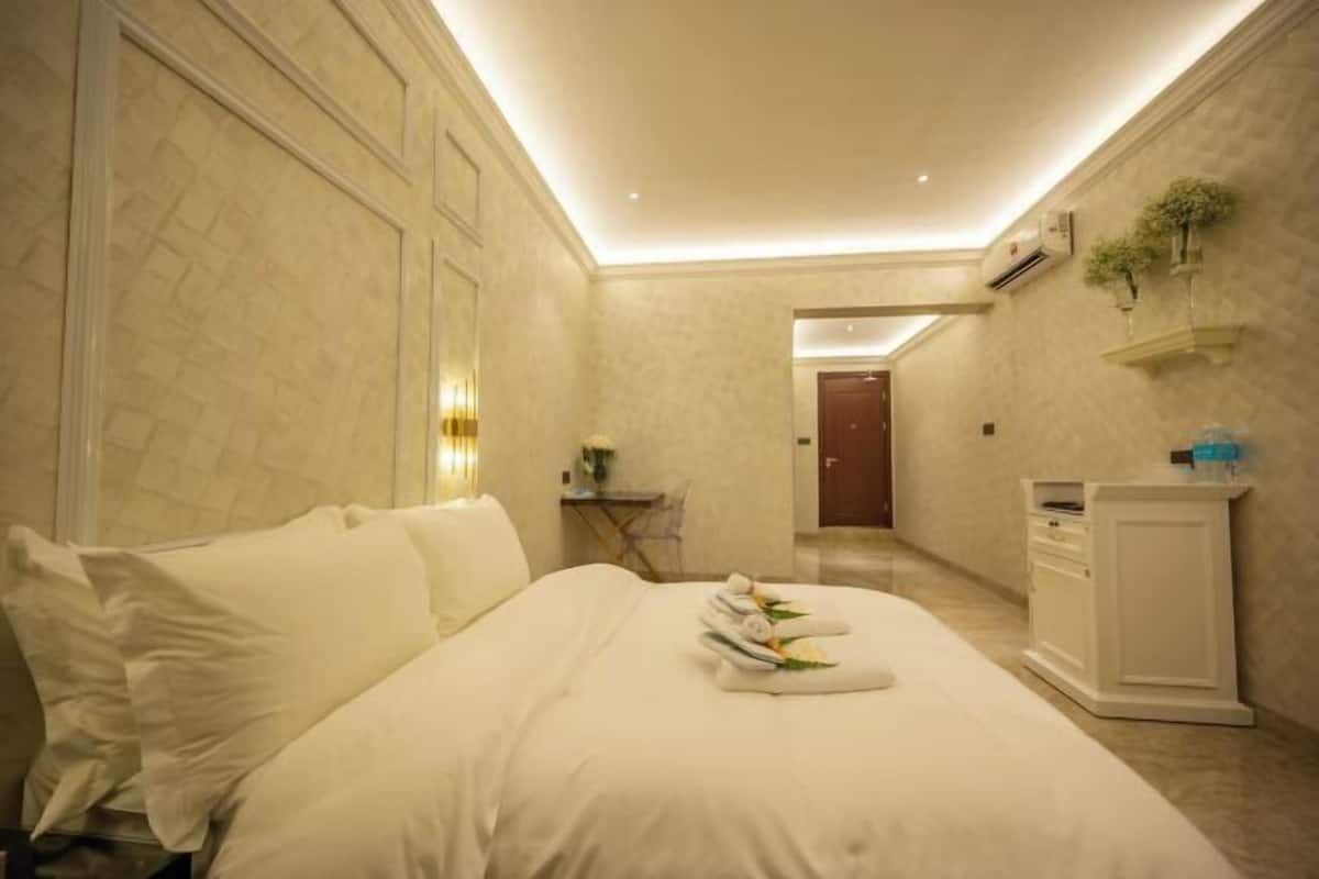 1 habitación y ropa de cama de alta calidad