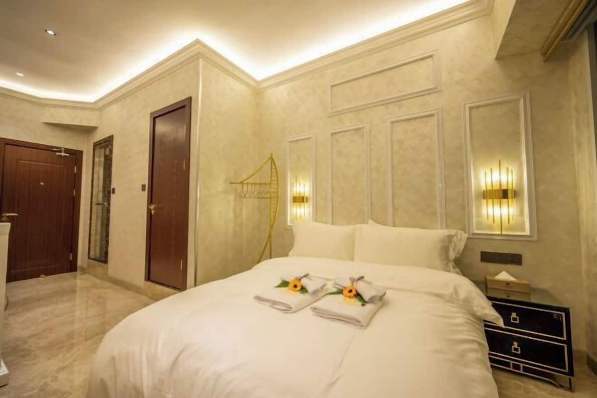 1 habitación y ropa de cama de alta calidad