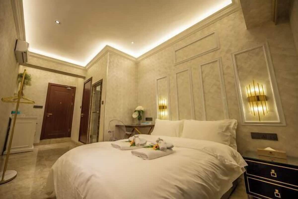 1 habitación y ropa de cama de alta calidad