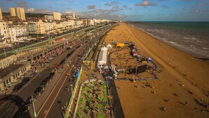 A coastal cityscape with a wide promenade, beach, and buildings along the shore. - Mill Barn by inspirestays.com - a cottage that sleeps 2 guests in 1 bedroom (North Chailey)