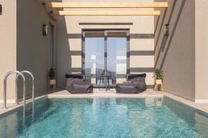 Outdoor pool - Eforasis Villa I, with Heated Spa Whirlpool (Rethymno)