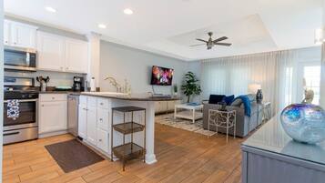 Townhome | Living area | 60-inch Smart TV with cable channels, Netflix, Hulu