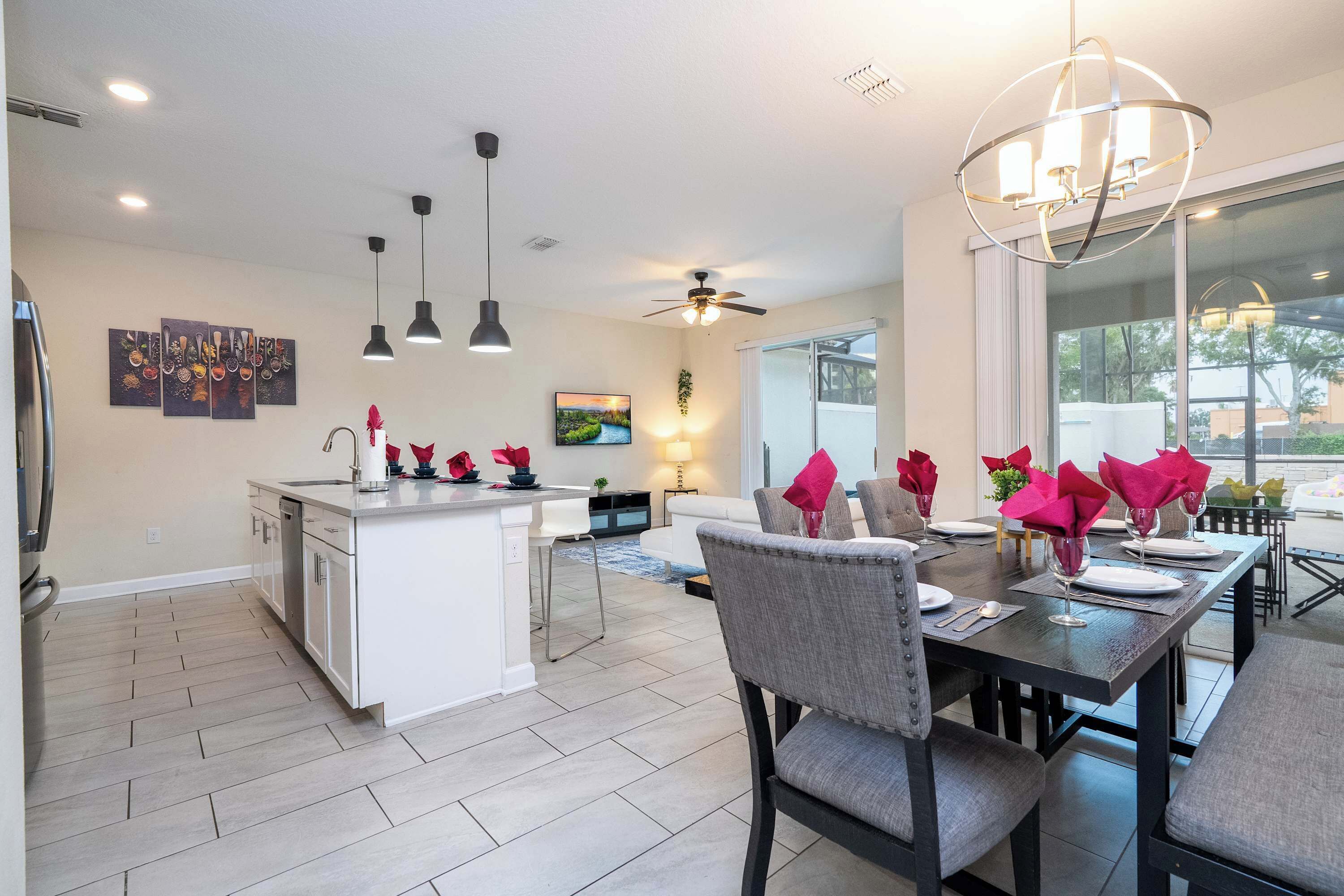 Townhome | Living area | 60-inch Smart TV with cable channels, Netflix, Hulu