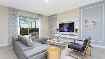 Townhome | Living area | 60-inch Smart TV with cable channels, Netflix, Hulu