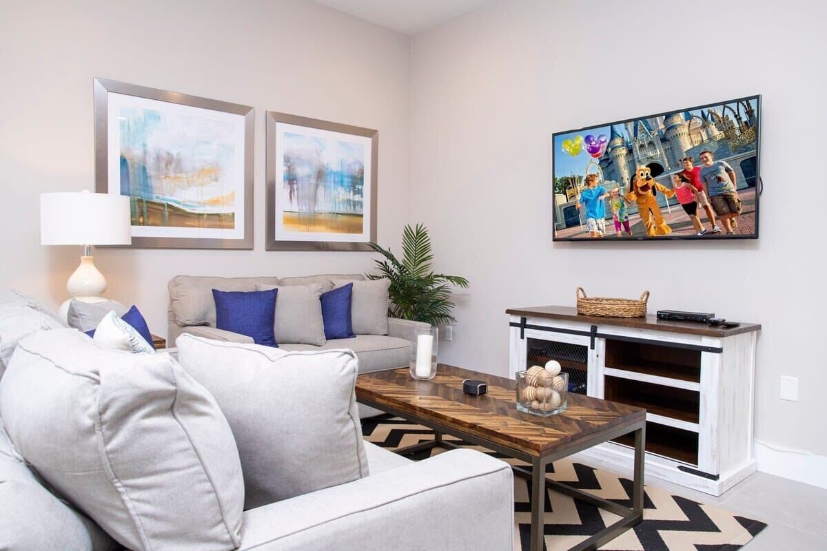 Townhome | Living room | 60-inch Smart TV with cable channels, Netflix, Hulu