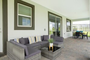 Terrace/patio - Joyful 8Bd Single Family w Pool @Champions Gate 9262 (Davenport)