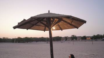 Private beach, white sand