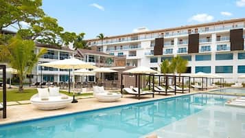 Outdoor pool, a rooftop pool