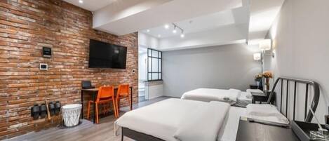 트윈룸 | 책상, 방음 설비, 무료 WiFi, 침대 시트